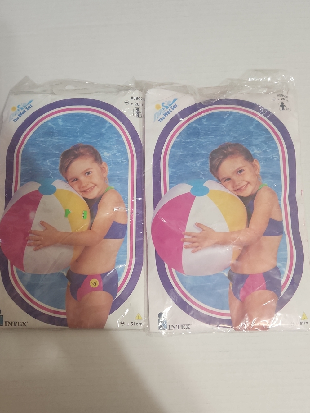 Intex The Wet Set Vintage 1997 Kids 20" Beach Ball Set Of 2 - Multicolor